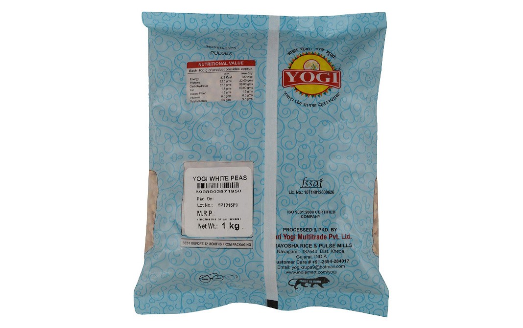 Yogi White Peas    Pack  1 kilogram